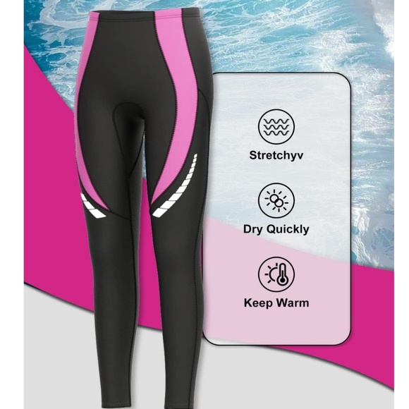 Seaskin Wetsuit Pants for Womens 3mm (XXL) - Pink - Picture 3 of 6